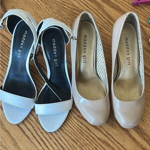 Madden Girl Women's Cream and Beige Heels